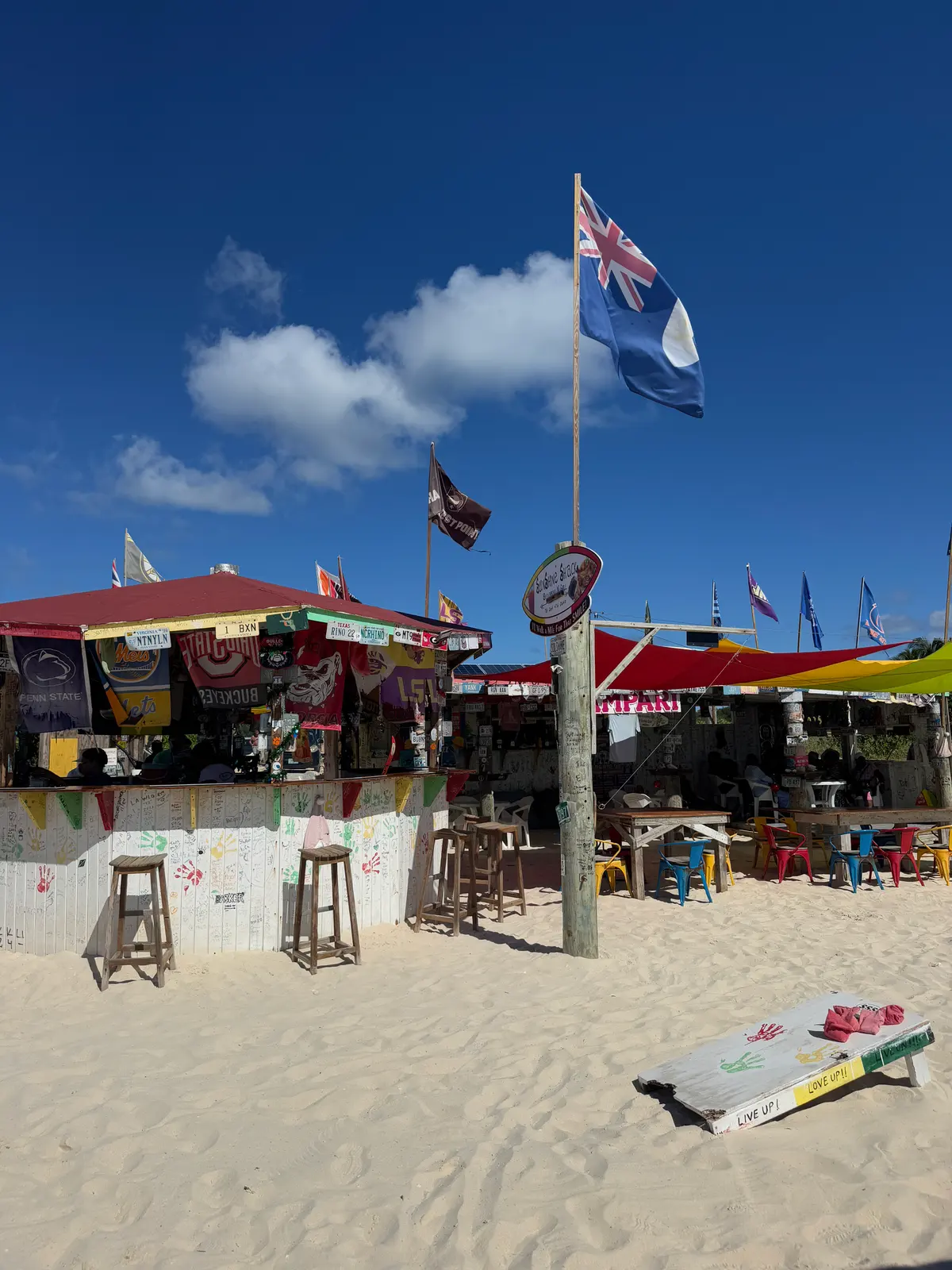 The Sunshine Shack beach bar in Anguilla