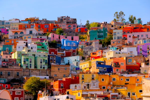 colourful houses in guanajuato mexico