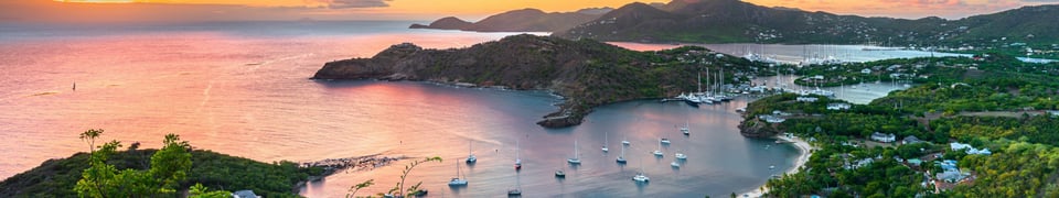 Antigua Harbour at sunset