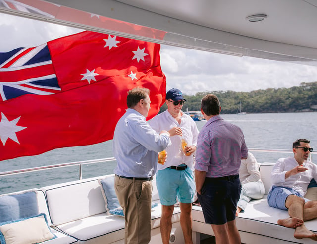 viewing Sail GP Sydney with Australian flag