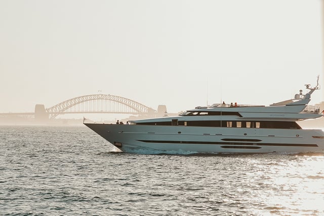 yacht on sydney harbour