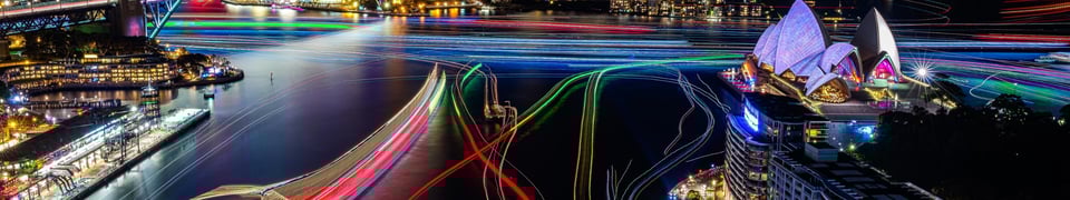 Sydney Harbour during Vivid
