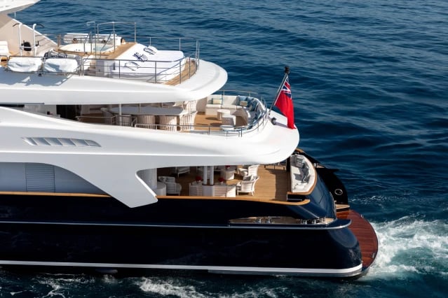 Side shot of mischief superyacht