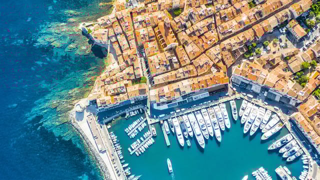 View of the city of Saint-Tropez, Provence