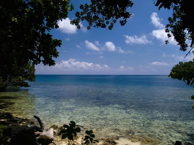 The view from Uepi Island in the Solomon Islands