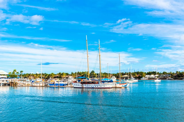 Boats in the port of Denarau, Nadi