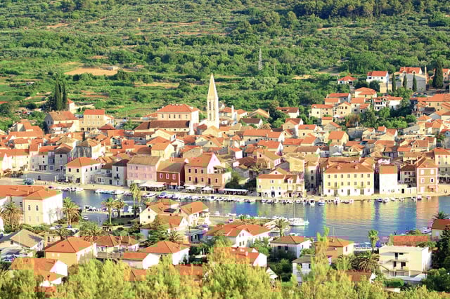 Stari Grad town on Island Hvar, Croatia