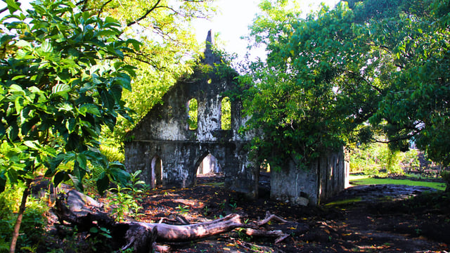 Church buried in Saleaula Lava field