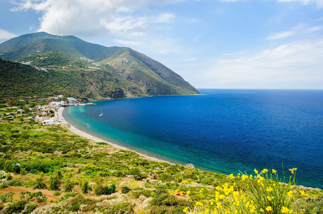 View of Filicudi island, Aeolian Islands, Sicily, Italy