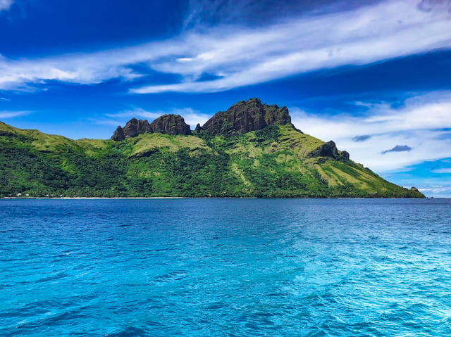 Mountain near the ocean in Waya Island in Fiji