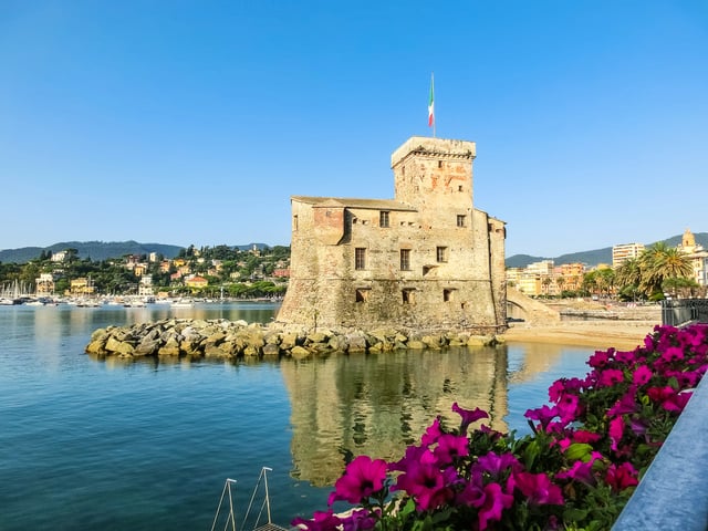 Castle of Rapallo, Liguria Genoa Tigullio gulf near Portofino at Italy