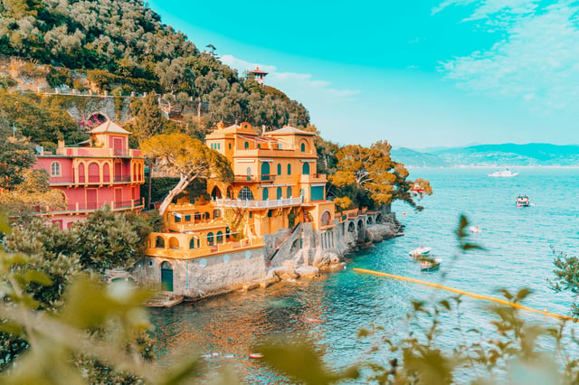 Portofino village on Ligurian coast in Italy