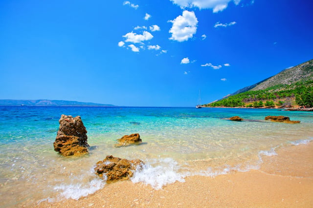 Beautiful beach at island of Brac, Croatia