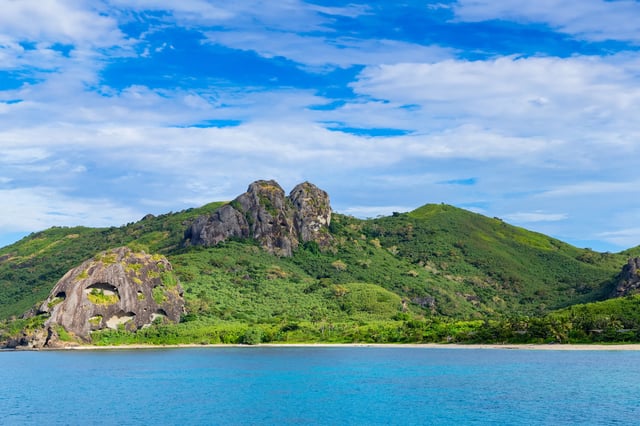 Coastal landscape in Yasawa Islands, Fiji