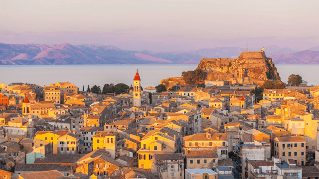 The old town in Corfu, Greece