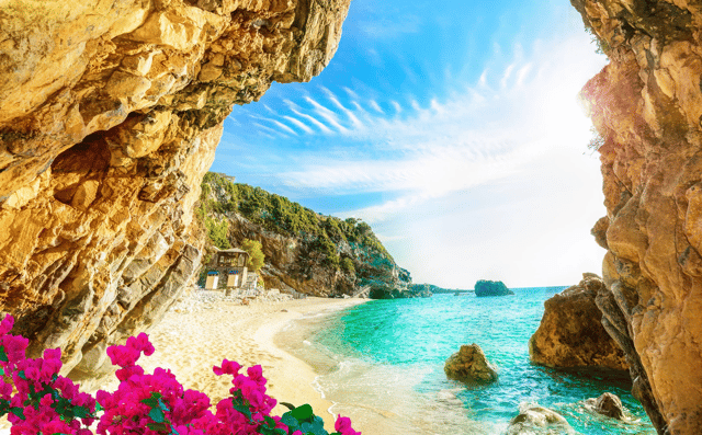 Beach in Corfu Island, Greece