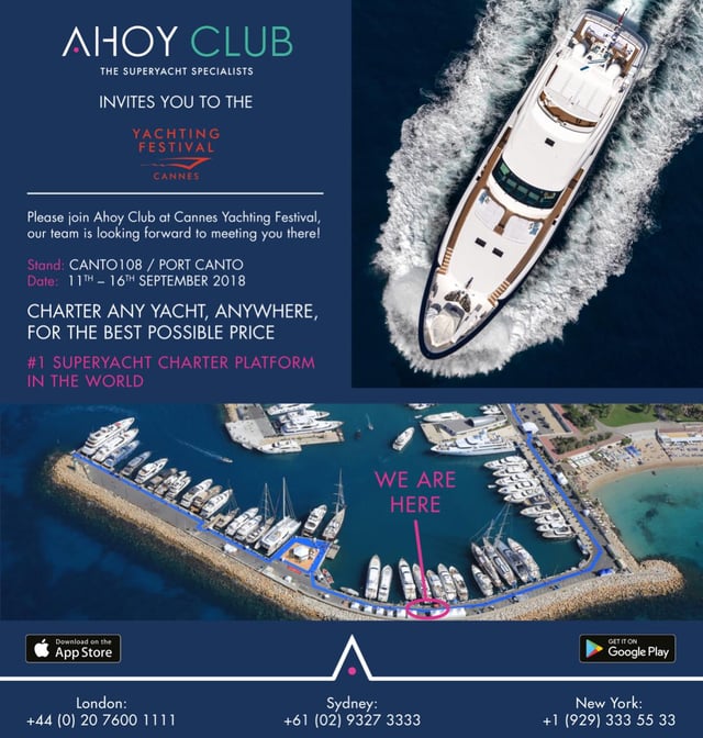 Day 1 - Ahoy Club at The Cannes Yachting Festival
