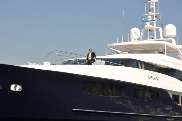 An aboard the M/Y Mischief