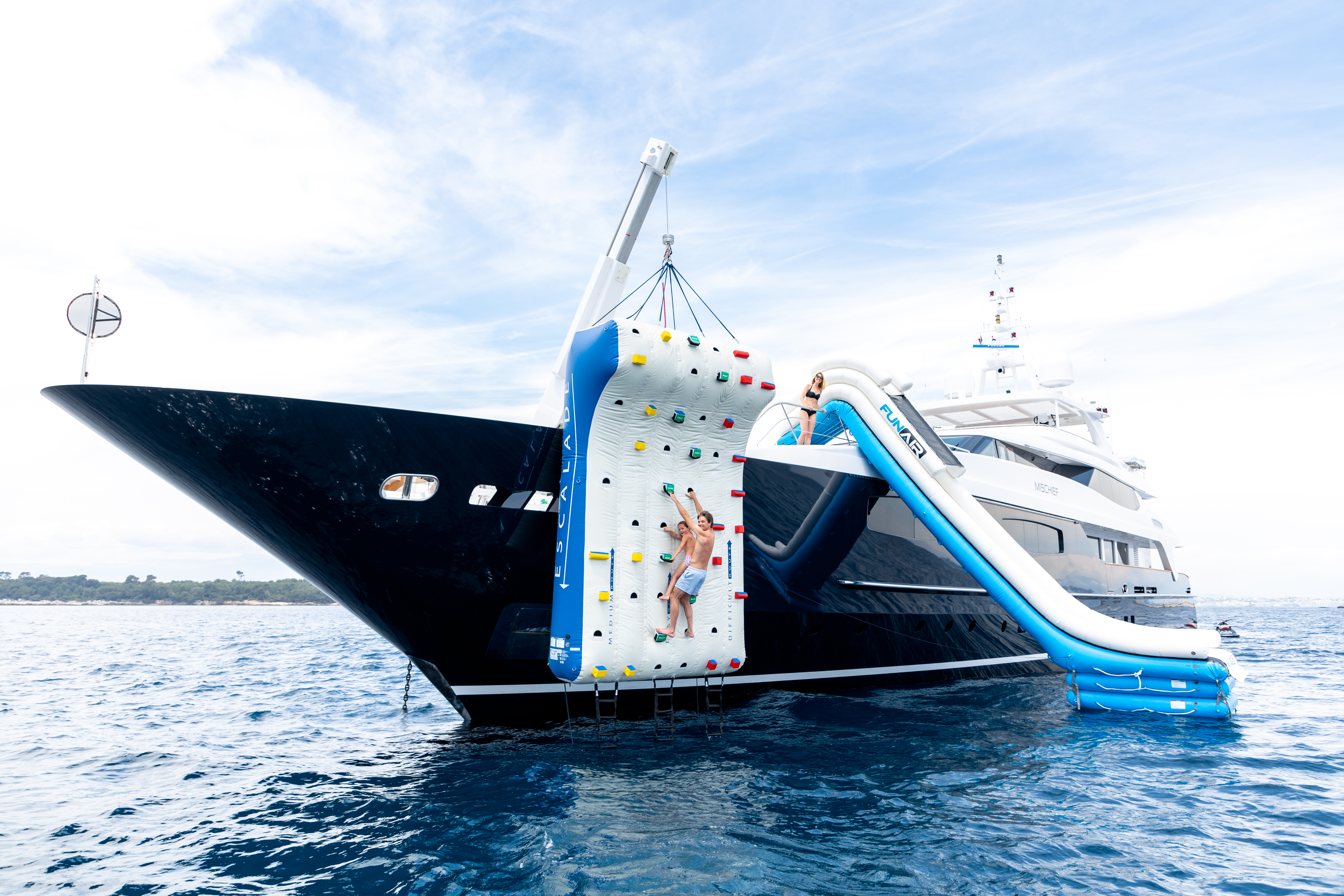Super yacht mischief with water toys